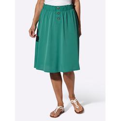 Schlupfrock CLASSIC BASICS, Damen, Gr. 38, grün, 100% Polyester, unifarben, knielang, Röcke