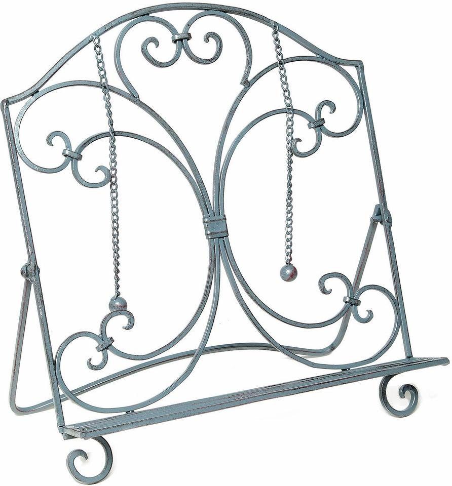 Kochbuchhalter HOME AFFAIRE "Antik II", grau, B:33cm H:29cm T:17cm, Eisen, Buchstützen Image