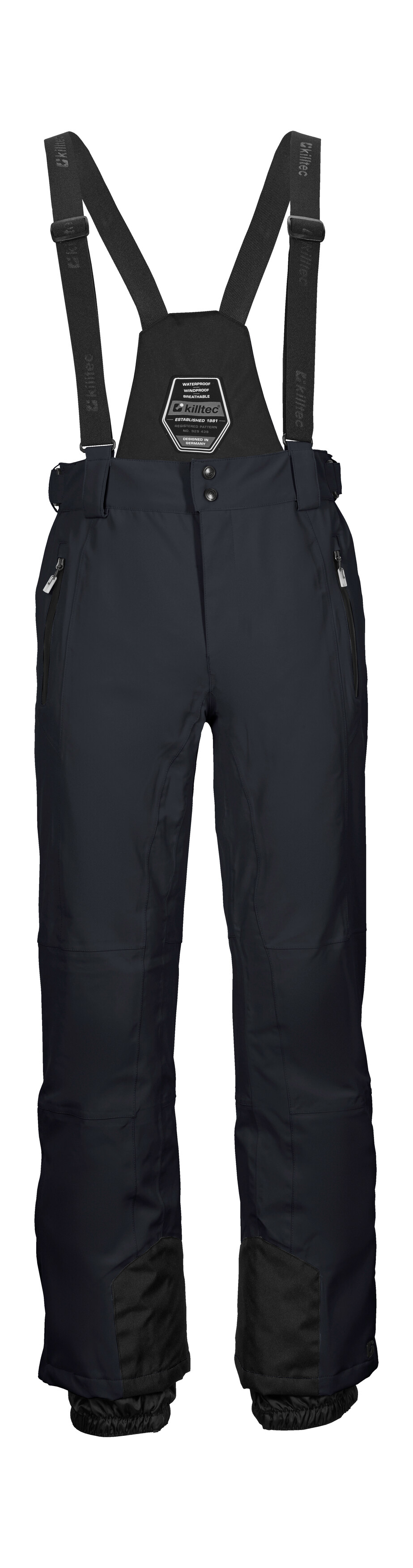 Skihose KILLTEC "KSW 100 UG MN SKI PNTS", Herren, Gr. 25, Untersetztgrößen, schwarz, Obermaterial: 100% Polyester;Futter: 100% Polyester;Füllung: 100% Polyester, Hosen Skihose, Wasser- und winddichte Skihose, atmungsaktiv, verstellbare Taille