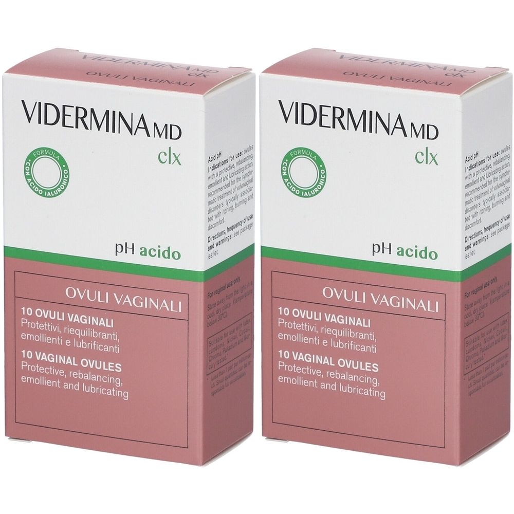 Vidermina Clx Ovuli Vaginali 2x10 pz vaginali