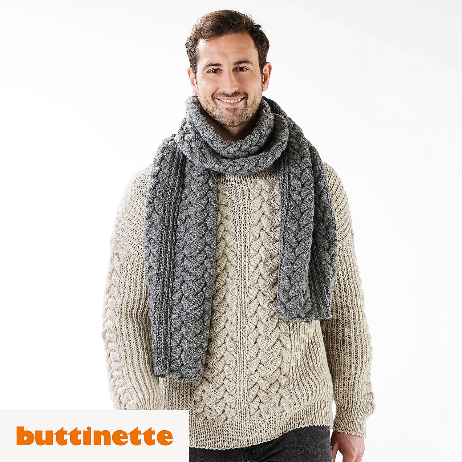 Strickanleitung – Herrenschal aus Woll Butt Tirol Image