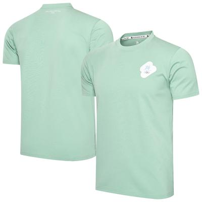 Milano Cortina Olympisches T-Shirt 2026 mit Gummiabzeichen und Logo – Khaki Image