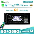12.5 ''Wireless Carplay Android 14 Auto Car Radio Schermo Per Audi Q3 2012-2018 2Din autoradio Stereo Lettore Multimediale GPS 4GLTE