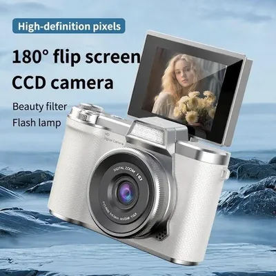 8-fache Digitalzoom-Kameras für die Fotografie. 4K-YouTube-Vlog-Video-HD-Kameras mit 2,4-Zoll-Flip-Screen-Selfie-Camcorder mit Autofokus