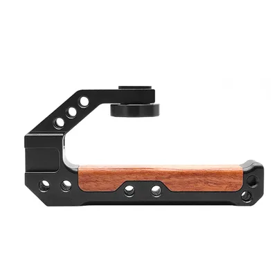 Universal Wooden Top Handle with Cold Shoe Quick Release Hand Grip for Sony Canon Nikon DSLR Camera Hand Grip for Photo Studio