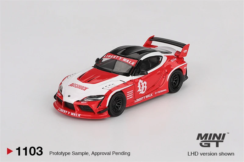 MINI GT 1:64 LBWK LB WORKS GR Supra Rot Weiß 1103 Druckguss-Modellauto
