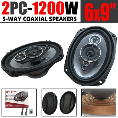 1 Paar 6 x 9 Zoll Autolautsprecher 1200 W 5-Wege-Fahrzeugtür Audio Musik Stereo Subwoofer Full Range Koaxial-Automotive-Lautsprecher