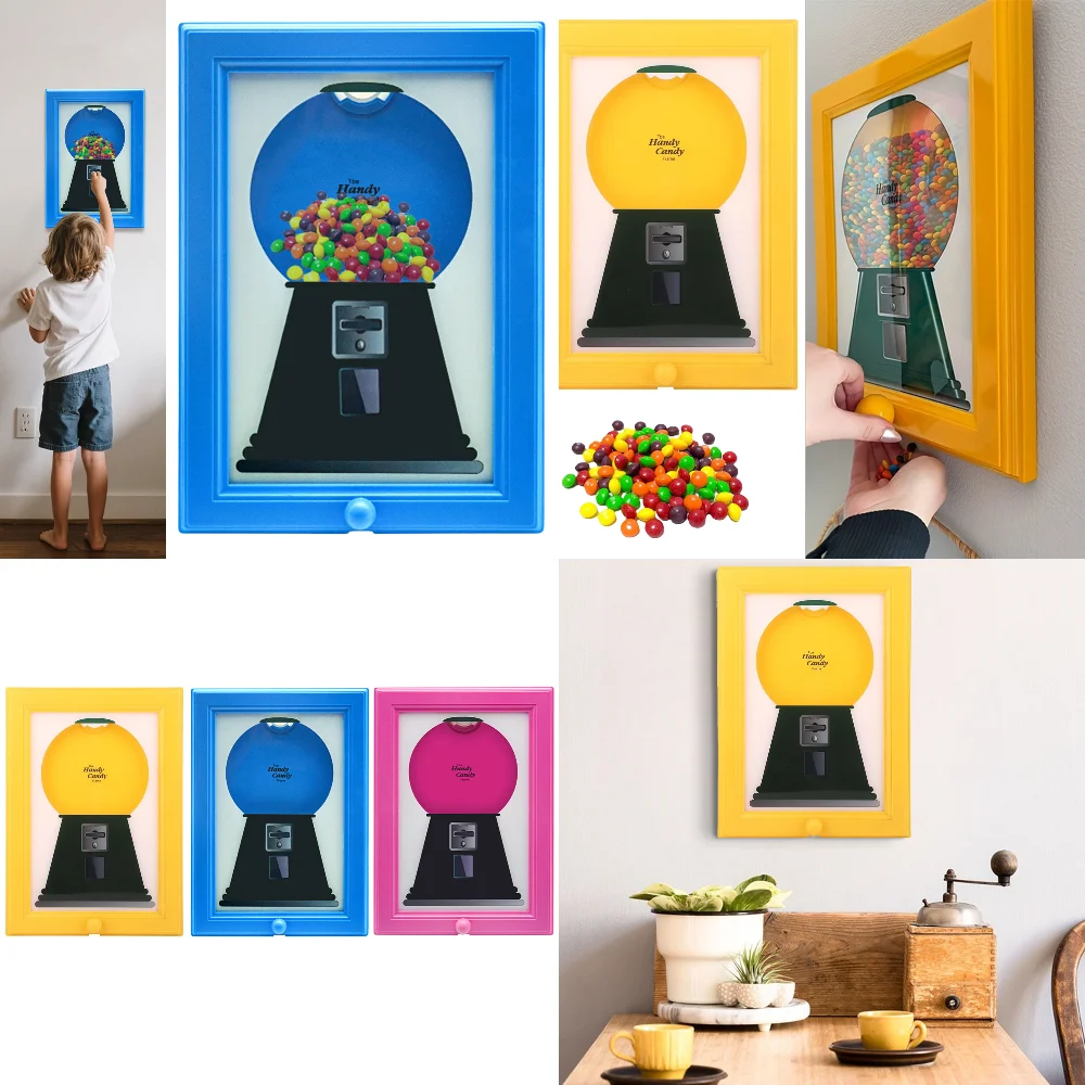 2-in-1 Kreative Candy Dispenser Bilderrahmen Feuchtigkeitsbeständige Wandhalterung Candy Display Rahmen Schreibtisch Candy Bilderrahmen Home Decor Image