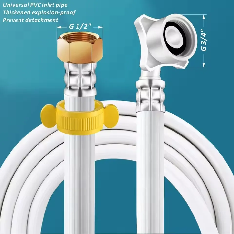 Neue 80-500 cm G1/2-G3/4 Zoll PVC Sanitär Explosion-Proof Flexible Geflochtene Schlauch Wasserhahn Wasser Rohr für Küche Bad Sanitär