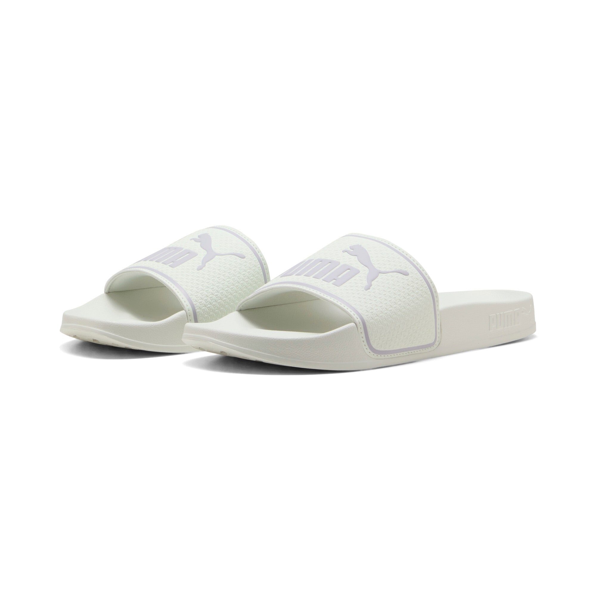 Badesandale PUMA "LEADCAT 2.0", Gr. 38, sage frost, lila crush, Synthetik, unifarben, sportlich, Schuhe