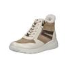 Sneaker CAPRICE "Caprice Sneaker Leder/Textil", Damen, Gr. 39, weiß (weiß, beige), Leder, Textil, casual, Schuhe