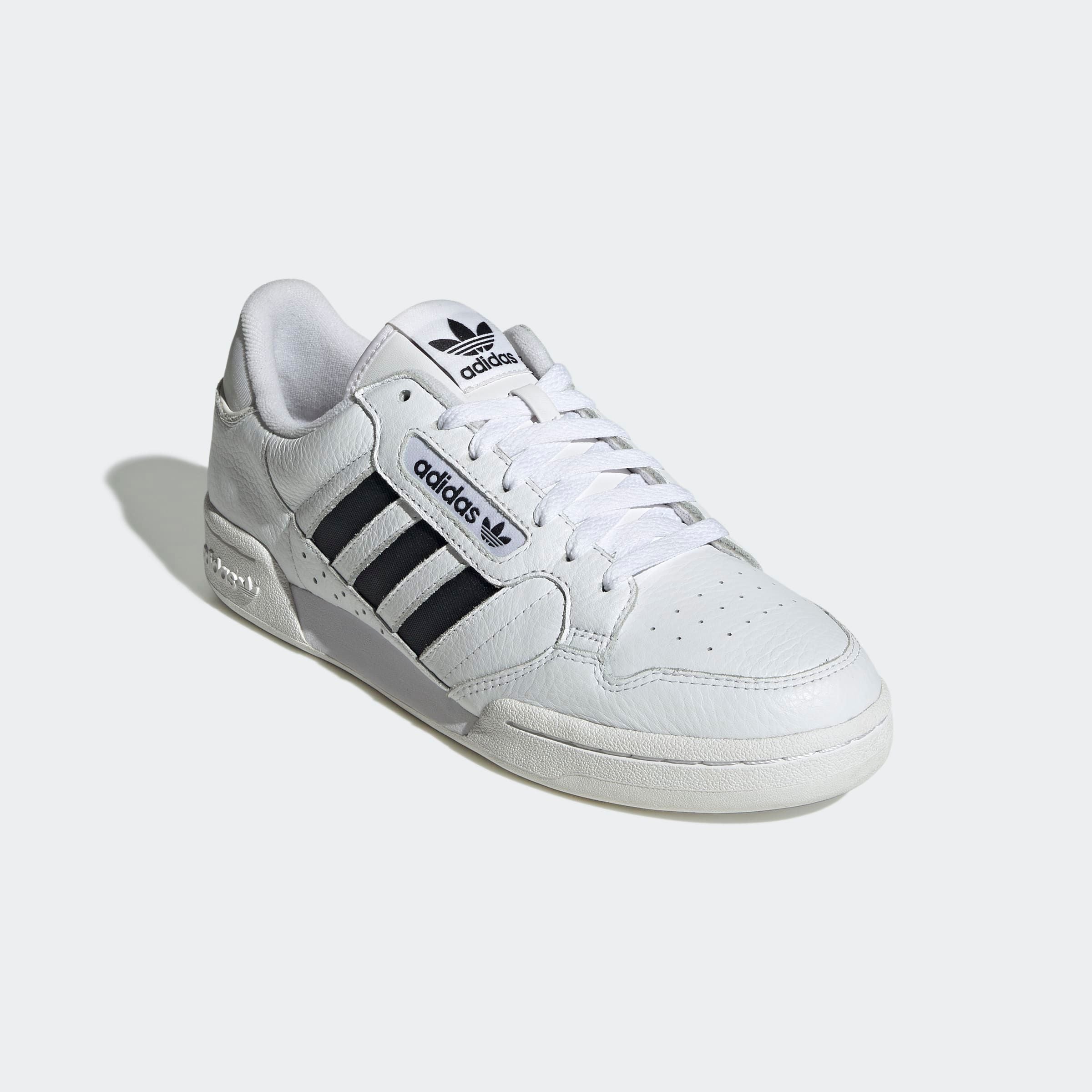 Sneaker ADIDAS ORIGINALS "CONTINENTAL 80 STRIPES", Gr. 39, weiß (cloud weiß, core schwarz, cloud weiß), Leder, Schuhe