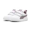 Sneaker PUMA "COURTFLEX V3 DOTTY V INF", Gr. 22, weiß (puma weiß, plum jam, light moss), Synthetik, sportlich, Schuhe, für Kinder