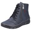 Schnürboots RIEKER, Damen, Gr. 41, blau (dunkelblau), Lederimitat, casual, Schuhe, Schnürstiefelette, Casual-Boots mit weicher Innensohle