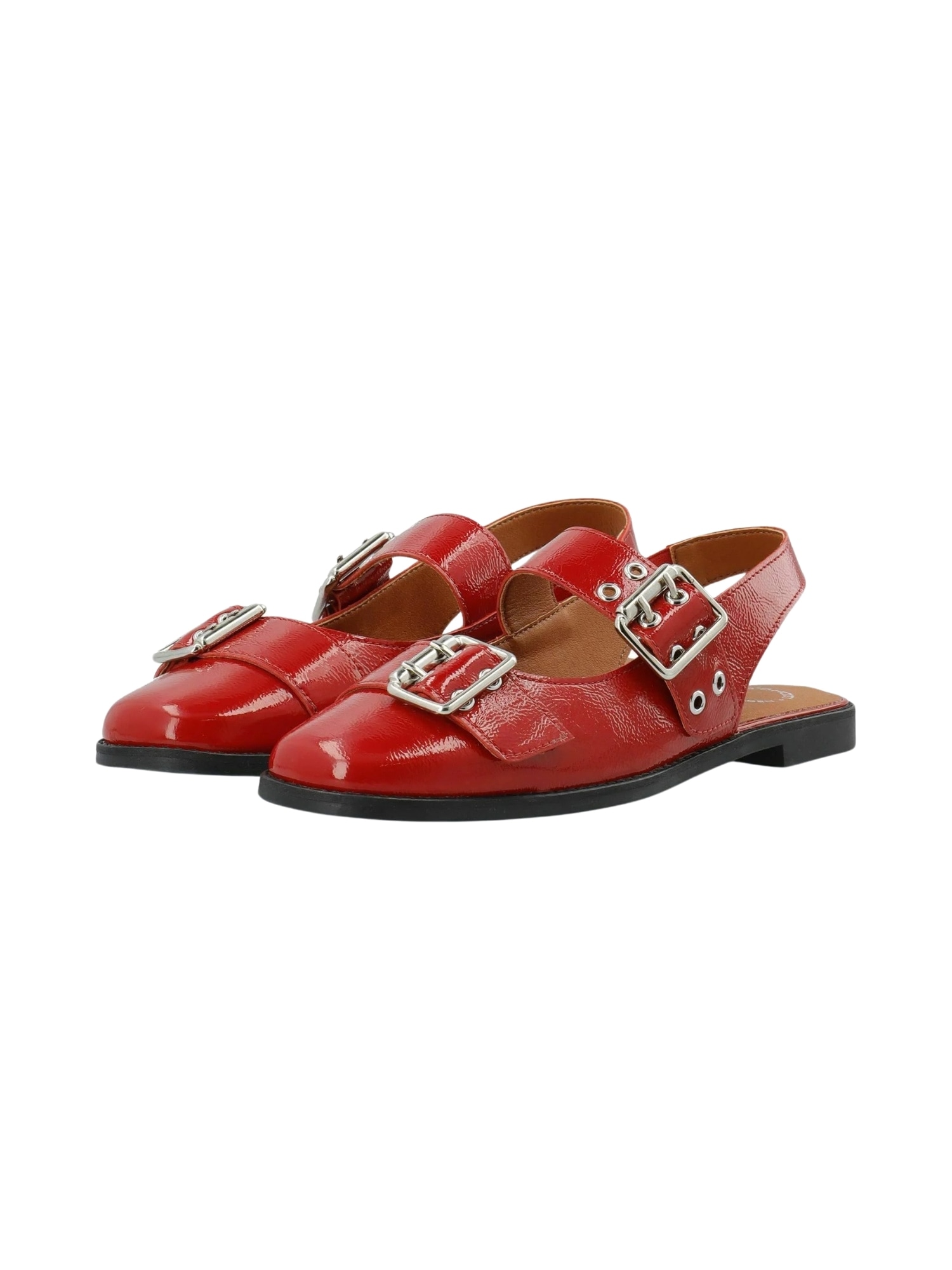 Ballerina CA'SHOTT "Ca'Shott Ballet flats CASDIANA", Damen, Gr. 38, Normalschaft, rot, Obermaterial: 100% Leder, Schuhe