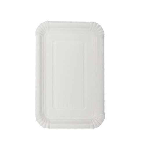 Papstar ABC Pak 1500 Teller, Pappe [rc] eckig 13 cm x 20 cm weiss (95646, 6x250 Stück) Image