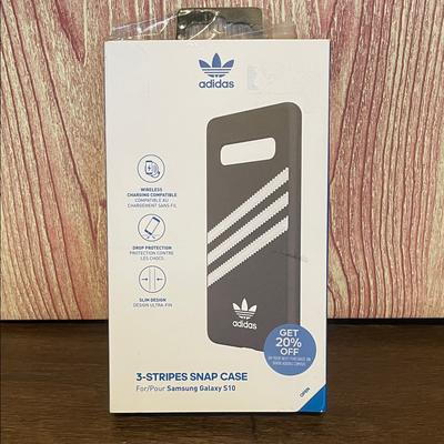 Adidas Cell Phones & Accessories | Adidas Black And White 3-Stripes Case For Samsung Galaxy S10 | Color: Black/White | Size: Os