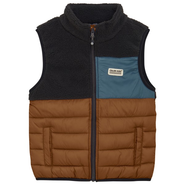 Color Kids - Kid's Fleece Waistcoat With Quilt - Fleeceweste Gr 80 braun/schwarz