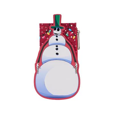 Women's Loungefly x The Nightmare Before Christmas Snowman Jack Skellington Card Holder by Loungefly in Red (Size ONE SIZE)