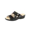 Pantolette BELVIDA, Damen, Gr. 37, schwarz (schwarz, bedruckt), Glattleder, Nubukleder, klassisch, Schuhe