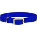 Metal Buckle Double Ply Nylon Personalized Dog Collar in Blue, 1" Width, Medium/Large