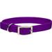 Metal Buckle Double Ply Nylon Personalized Dog Collar in Purple, 1" Width, Medium/Large