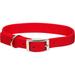 Metal Buckle Double Ply Nylon Personalized Dog Collar in Red, 1" Width, Medium/Large