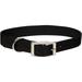 Metal Buckle Nylon Personalized Dog Collar in Black, 5/8" Width, Medium