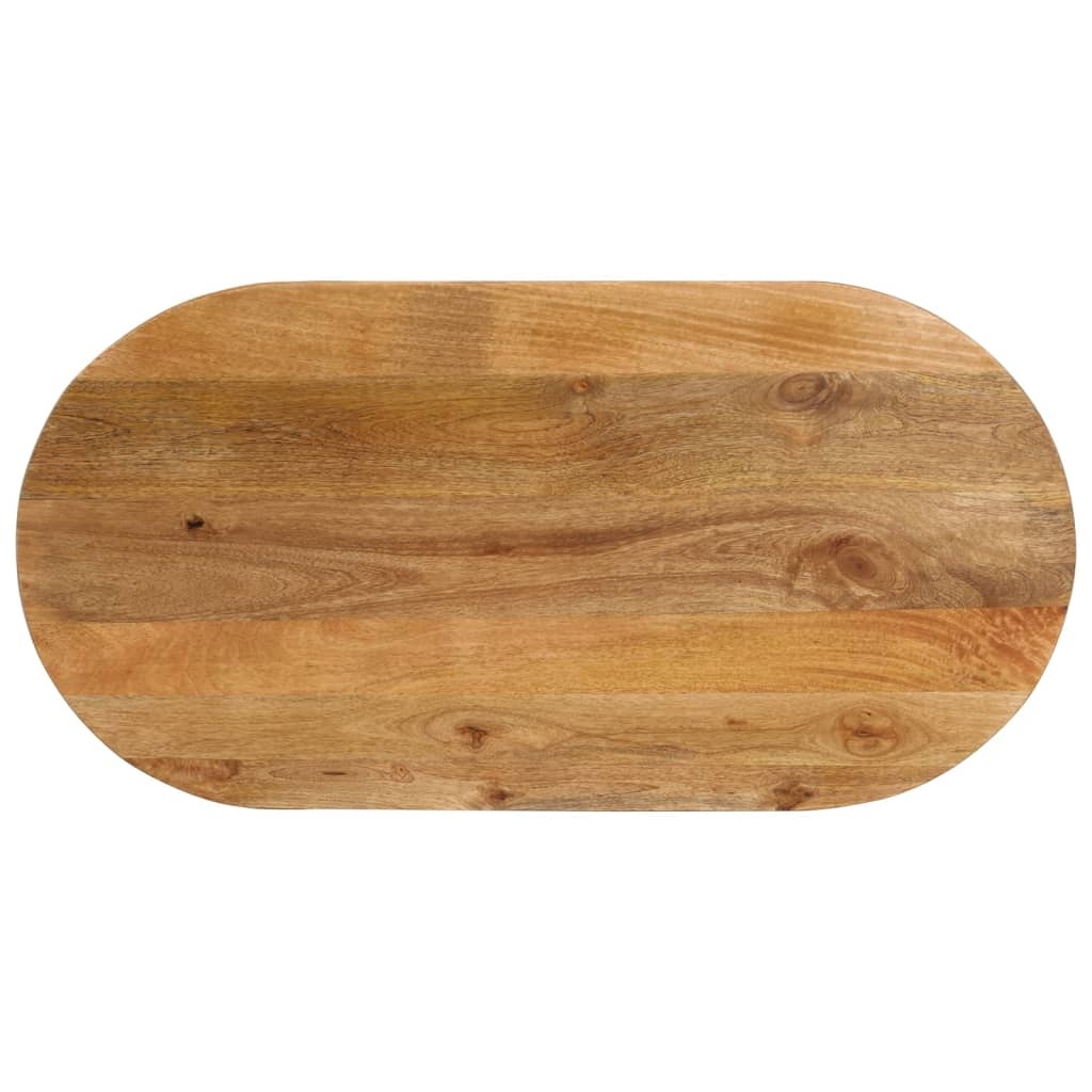 vidaXL Tischplatte 110x40x3,8 cm Oval Massivholz Mango Image