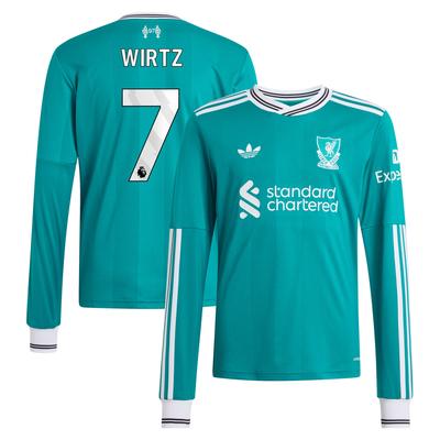 Liverpool adidas Ausweichtrikot 2025-26 - Kinder - Langarm mit Aufdruck Wirtz 7 Image