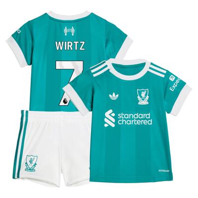 Liverpool adidas Ausweich-babykit 2025-26 mit Aufdruck Wirtz 7 Image