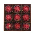 8Cm Set di palline di natale scatola forniture per feste schiuma oro rosso ciondolo a sfera con paillettes 9 pezzi decorazione regalo ornamenti per arazzi per la casa