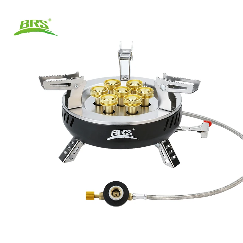 BRS-207BRS-203 Outdoor Camping Tragbarer Sieben-Sterne-Kocher Drei-Sterne-Kocher Tragbarer zusammenklappbarer Gasherd Fierce Fire Stove Travel Image