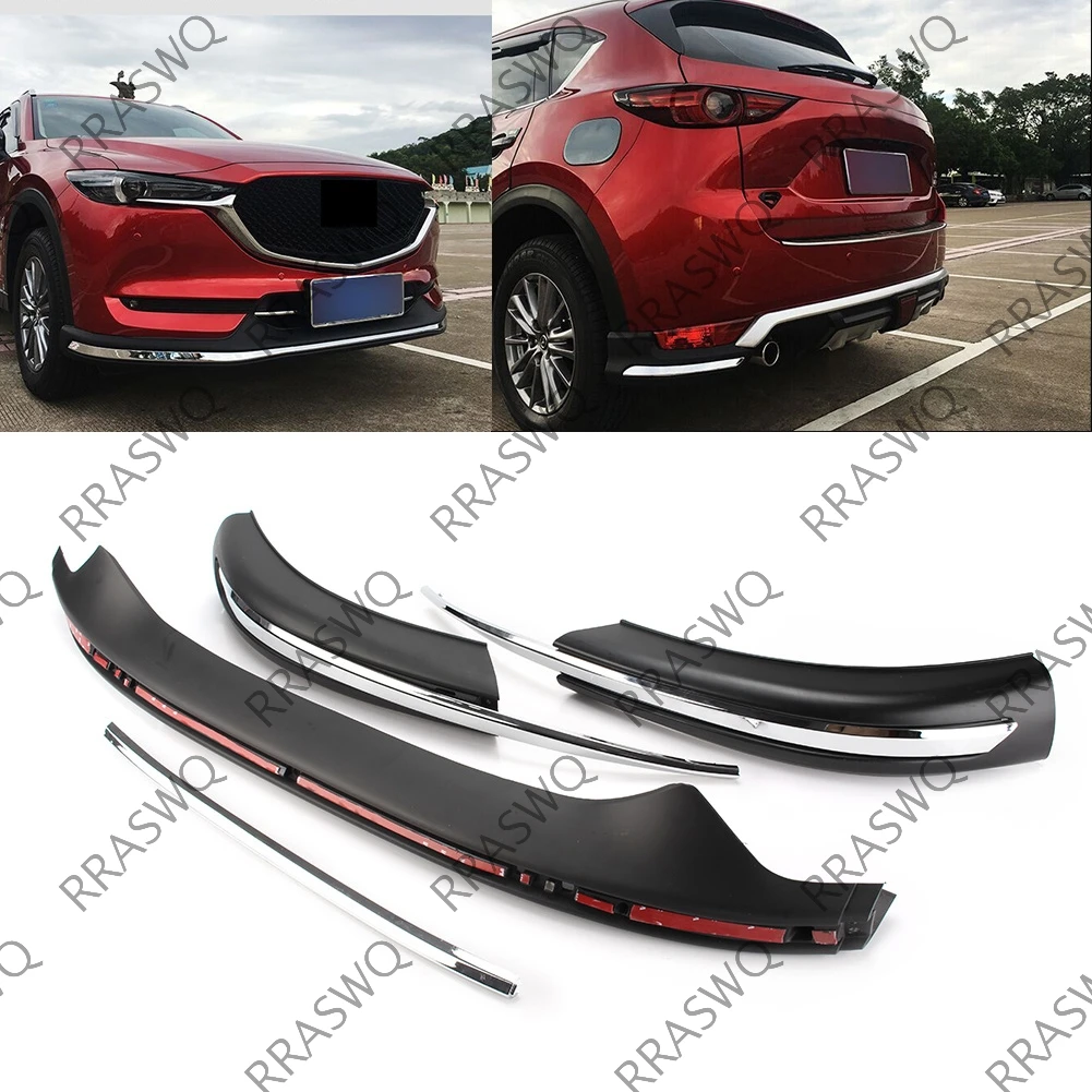 CX5 2017-2021 Auto ABS Anteriore Paraurti Posteriore Bordo di Protezione Piastra Paramotore Bar di Protezione Trim Per Mazda CX-5 2017 2018 2019 2020 2021