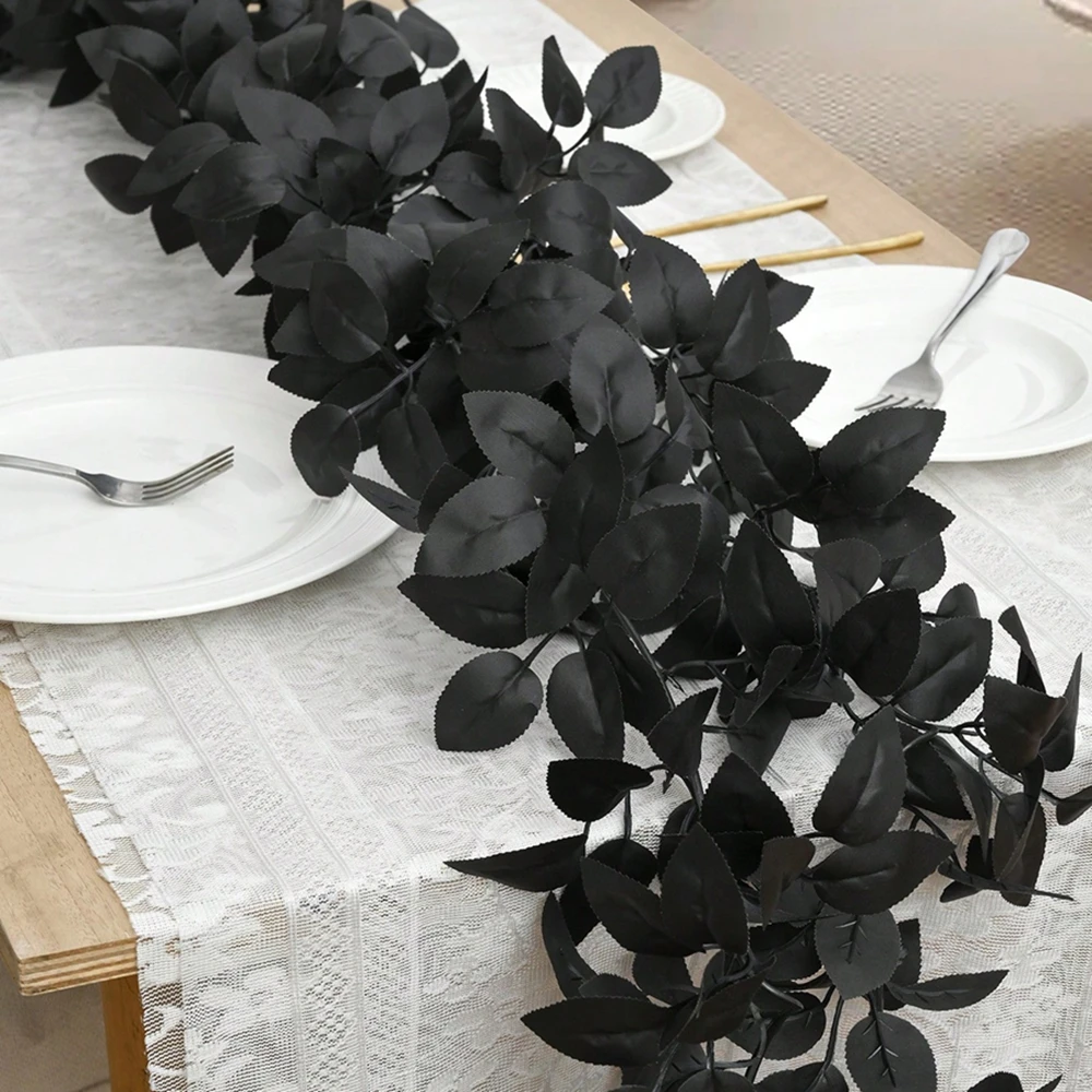 Artificial Plants Leaves Vines Rattan Halloween Christmas Wedding Home Table Decoration Outdoor Garden Yard Arch DIY Accessories