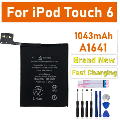 2025 Years Original A1641 A1574 1043mAh Replacement Battery For iPod Touch 6 7 Gen 6th 7th iTouch6 Generation 6 6G 7 7G Bateria