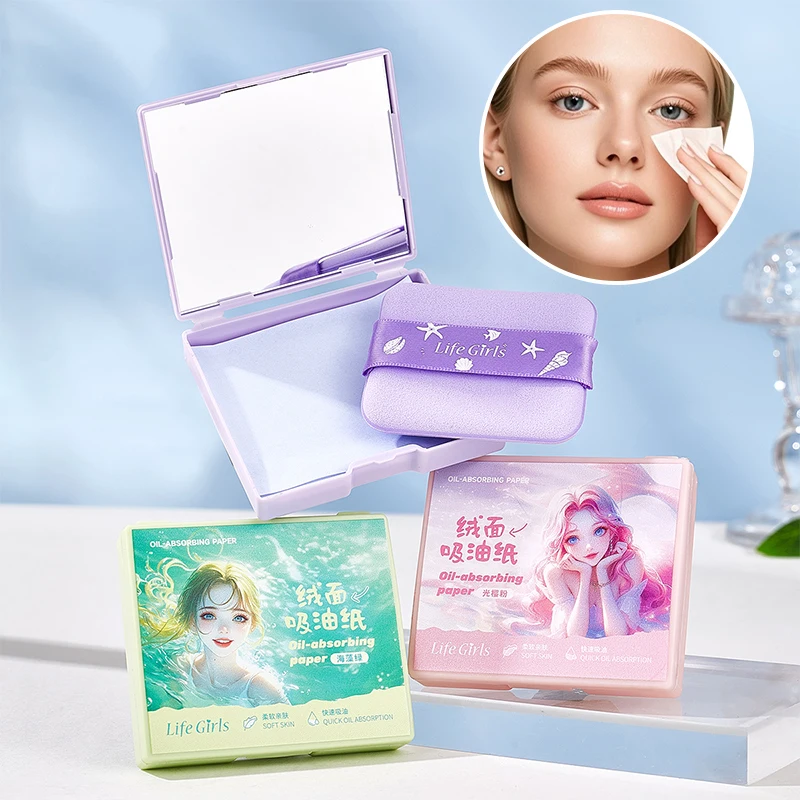 Lifegirl Ocean Erfrischendes Saxon Vendono Ölabsorbierendes Papier Sommerölabsorbierendes, langanhaltendes Make-up Ölfrei für Männer und Frauen Erfrischende Ölkontrolle Abnehmbares Gesicht Image