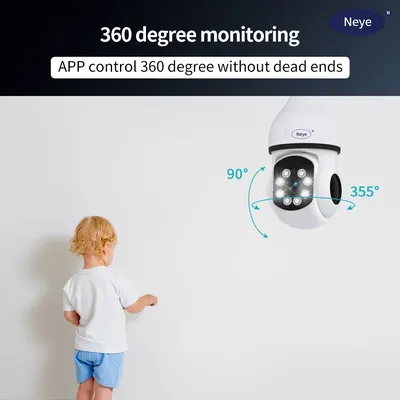 S20 8MP/4K WiFi Smart Security Home Camera Spotlight E27 Bulb Camera Indoor Baby Monitor 360 Degree Pan Tilt Automatic Tracking