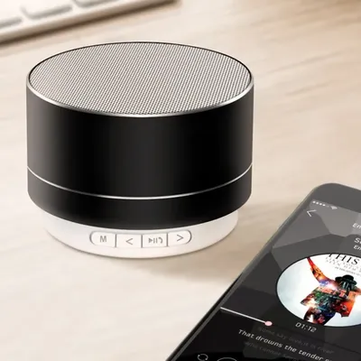 A10 Wireless Bluetooth Speaker - Small Steel Cannon Subwoofer Portable Mini for Gift Card Color Options Compact Design