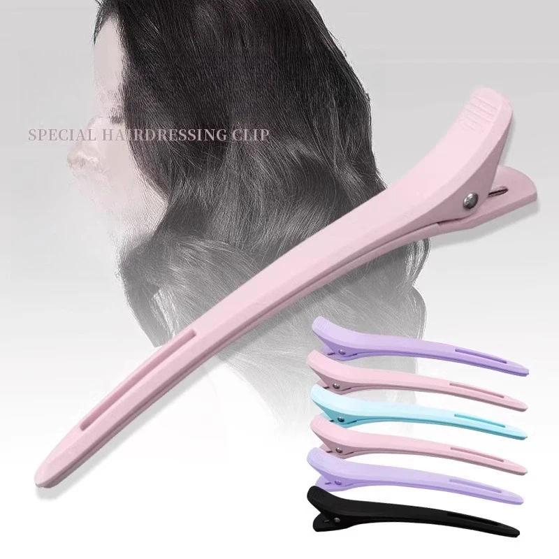 6 stücke Barbershop Zubehör Lange-mundigen Entenschnabel Clip Haar Stylist für Friseur Barber Shop Styling Werkzeug Pflege Schönheit Gesundheit Image