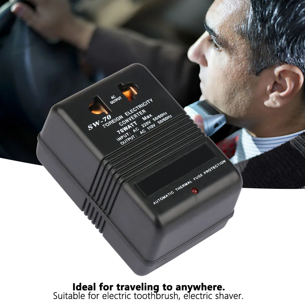 220V bis 110V Abwärts spannungs wandler Leistungs transformator 70W cn Stecker Image