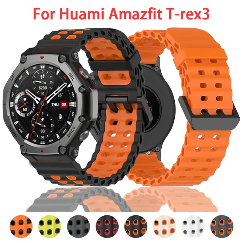 Sport Silikon Armband Für Huami Amazfit T-rex 3 Smartwatch Armband Armband Band Für Amazfit T Rex 3 gürtel Zubehör Armband Image