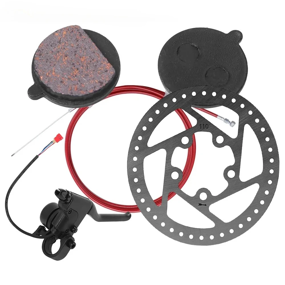 Linker Bremsgriffhebel und Bremskabel / 110 mm Scheibenbremse für GOTRAX GXL V2 Elektroroller Apex Pro XL Rival XR Elite Ersatz Image