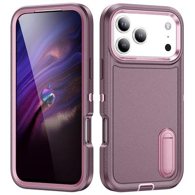 Phone Case For iPhone 17 Air 16 15 14 Pro Max Plus 16e 13 Pro Max Back Cover Kickstand Shockproof Retro TPU PC