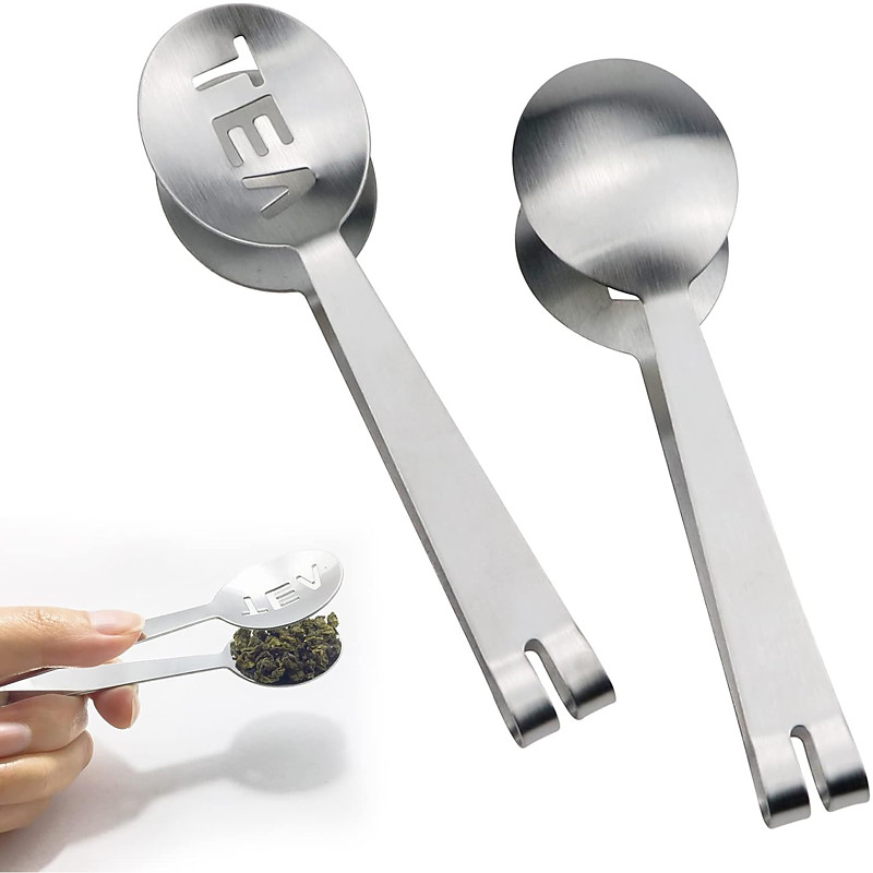 Stainless Steel Tea Bag Squeezer Tea Bag Holder Strainer Clip Tea Bag Spoon Tea Bag Tongs for Loose Tea Gripping Ice Cubes and Loosing Leaf