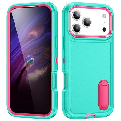 Phone Case For iPhone 17 Air 16 15 14 Pro Max Plus 16e 13 Pro Max Back Cover Kickstand Shockproof Retro TPU PC