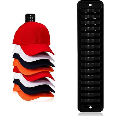 Hat Organizer for Baseball Caps, 1 Pack Hat Rack Adhesive Hat Hooks for Wall Hold Up to 16 Hats, 10.3 2.1 inch Hat Storage Display Hat Hanger Holder for Door Closet, Patent Pending