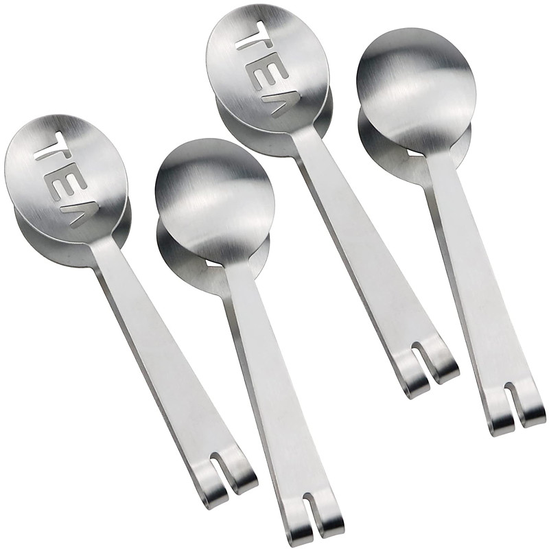 Stainless Steel Tea Bag Squeezer Tea Bag Holder Strainer Clip Tea Bag Spoon Tea Bag Tongs for Loose Tea Gripping Ice Cubes and Loosing Leaf