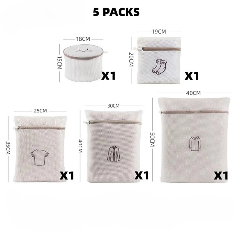 TAILI Mesh Laundry Bags, Washing Machine Bags, Reusable Travel Laundry Pouch With Zipper, Delicate Washing Machine Net Pouches For Travel, Shoes, Bra, Pants, Coat, Sock, Sneaker, Underwear