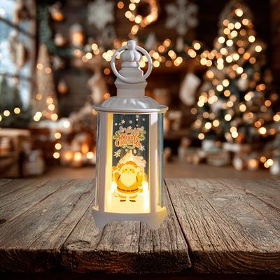 1 Pc 15 6.1CM Christmas LED with Light Electronic Candle Light Indoor and Outdoor Party Handheld Lantern Pendant Light Wind Light Desktop Decoration Nightlight AG10 3 Batteries